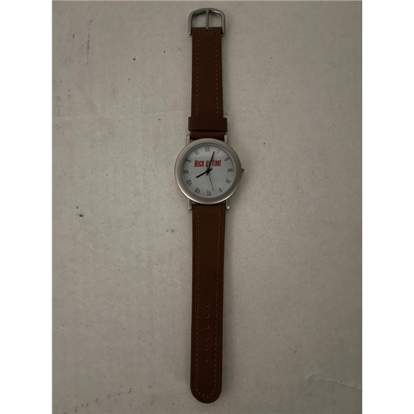 Nick of Time original Metal and Leather Wristwatch