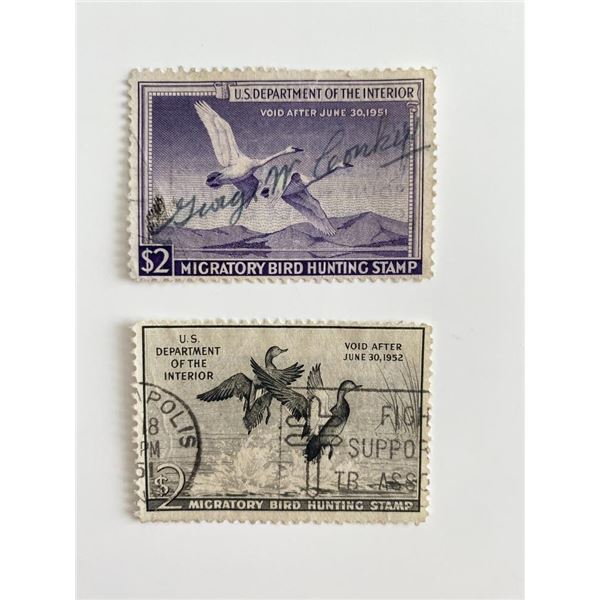Migratory Bird Hunting Stamp set of 2