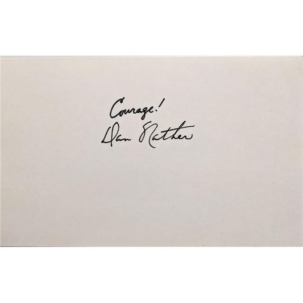 Newscaster Dan Rather signature