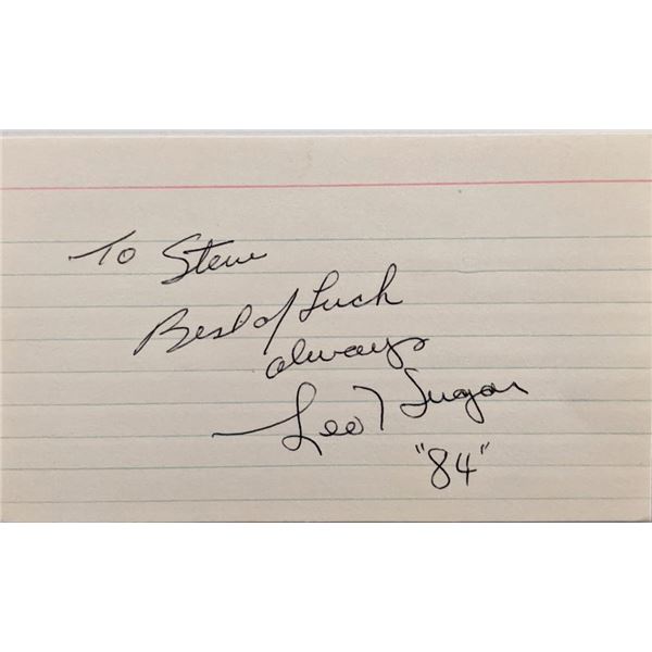 NFL Leo Sugar original signature