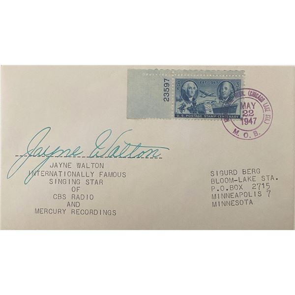 Jayne Walton Signed Envelope