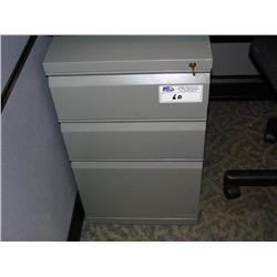 Grey Mobile File Pedestal