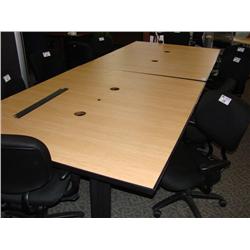 Burled Maple 12.5' Boardroom Table