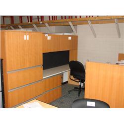 Maple U Shaped Reception Station With Matching