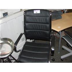 Black Leather Task Chair