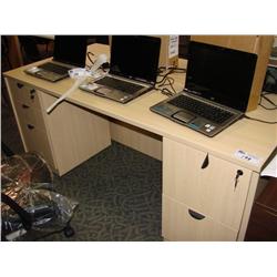 Maple Double Pedestal Executive Desk