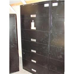 Black 6 Drawer Storage Cabinet