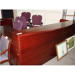 Mahogany Bow Front Reception Counter