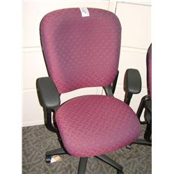 Burgandy Highback Multi Lever Task Chair