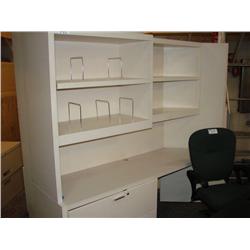 Large White Wall Unit With Matching Shelf