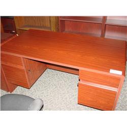 Mahogany Double Pedestal Executive Desk