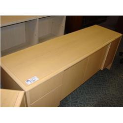 Maple Executive Office Suite With Desk , Credenza