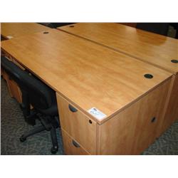Cherry Double Pedestal Executive Desk