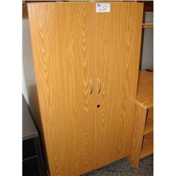 Oak Mobile Storage Cabinet