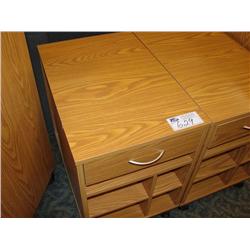 Oak Mobile File Pedestal