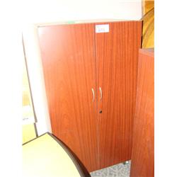 Mahogany 2 Door Mobile Storage Cabinet