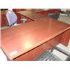 Image 1 : Mahogany L Shaped Executive Desk With Matching
