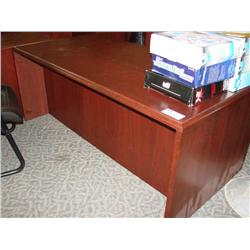 Mahogany Executive Desk With Credenza