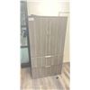 Image 1 : GREY FINISH 3PCS. OFFICE DESK SET - DESK. 2 CABINETS AND STOOL