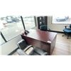 Image 1 : CONTENTS OF OFFICE - DESK, BOOKSHELF, FILING CABINET, (3) OFFICE CHAIRS & FELLOWS PAPER SHREDDER