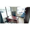 Image 2 : CONTENTS OF OFFICE - DESK, BOOKSHELF, FILING CABINET, (3) OFFICE CHAIRS & FELLOWS PAPER SHREDDER