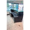 Image 2 : THICK GLASS TOP RECEPTION COUNTER - APPROX. 96" ACROSS X 32" WIDE X 48" HIGH