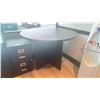 Image 4 : CONTENTS OF OFFICE - DIS-ASSEMBLED DESK, ROUND TABLE, (2) WATER COOLERS, WOODEN CHAIR AND