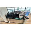 Image 1 : GROUP OF OFFICE ITEMS - LEXMARK MX617DE PRINTER, (4) COMPUTER MONITORS, APC BATTERY BACKUP,