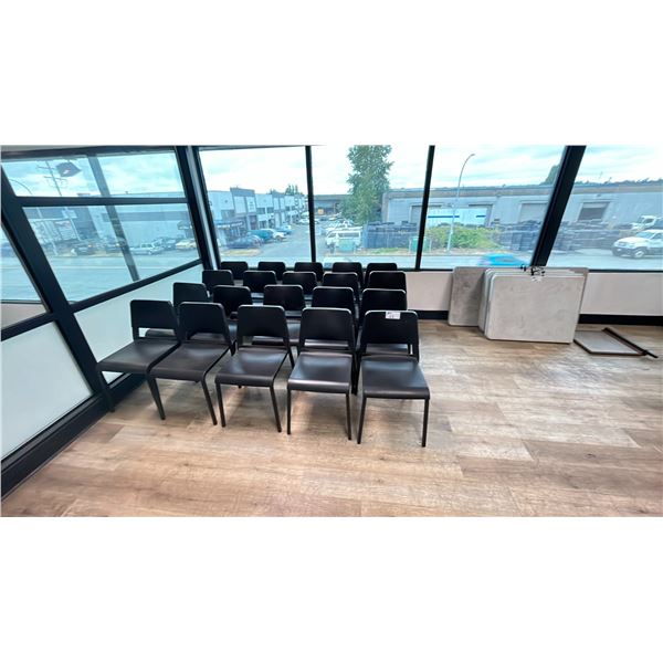 GROUP OF (20) BLACK STACKING CHAIRS