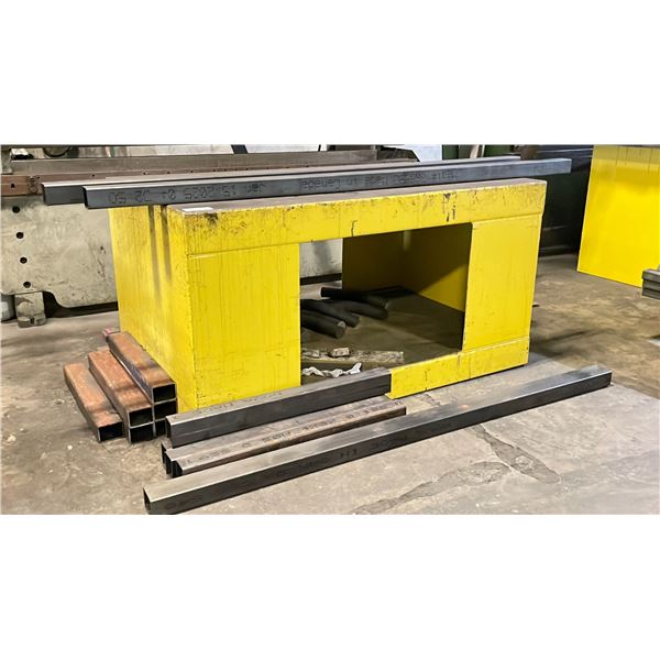 HEAVY DUTY STEEL MATERIAL WORK TABLE - 72" ACROSS X 45" WIDE X 39" HIGH