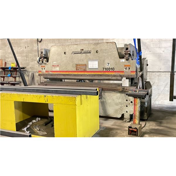 ACCURPRESS MODEL 710010 INDUSTRIAL STEEL BRAKE - 100 TON CAPACITY, BED LENGTH 10FT