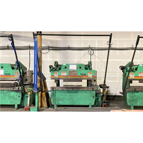 ACCURPRESS MODEL 7606 INDUSTRIAL STEEL BRAKE - 60 TON CAPACITY, BED LENGTH 6FT