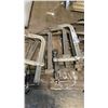 Image 3 : GROUP OF 12 INDUSTRIAL STEEL C-CLAMPS