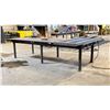 Image 1 : HEAVY DUTY STEEL WORK TABLE WITH 1" THICK TOP X 144" ACROSS X 60" WIDE X 36" HIGH