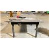 Image 2 : HEAVY DUTY STEEL WORK TABLE WITH 1" THICK TOP X 144" ACROSS X 60" WIDE X 36" HIGH