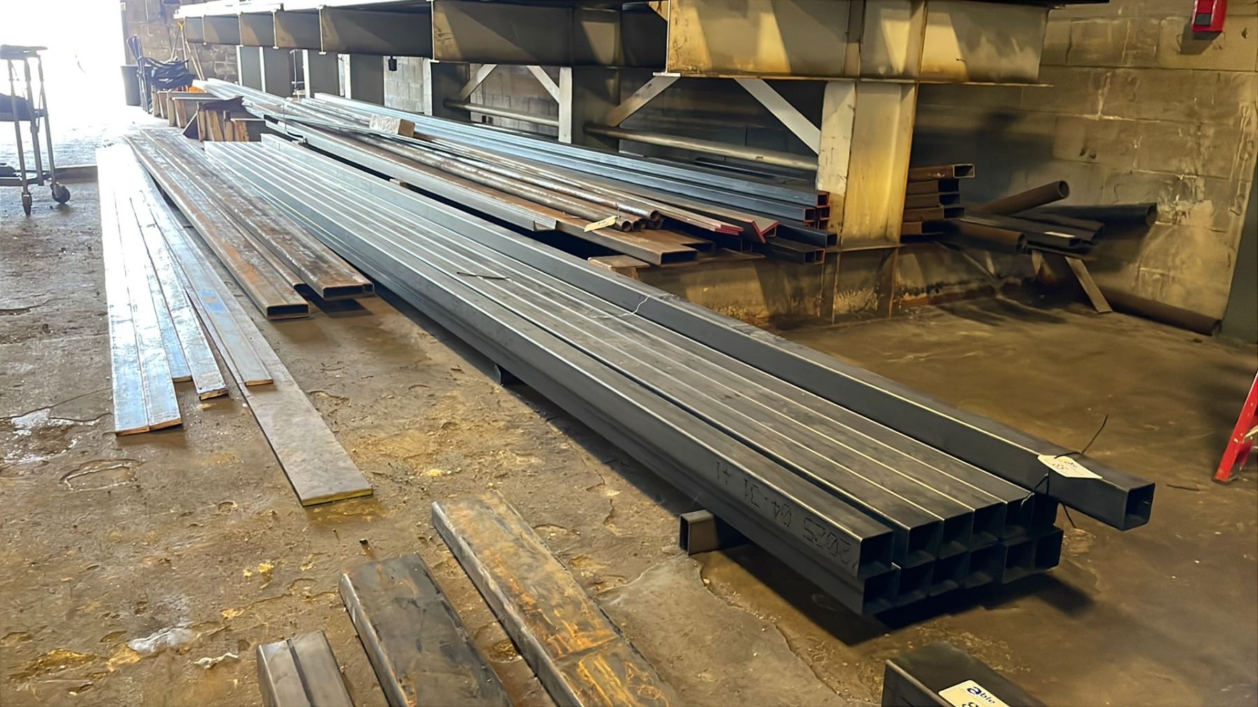 ASSORTED STEEL FABRICATING MATERIAL- FLAT BAR, SQUARE & RECTANGLE ...