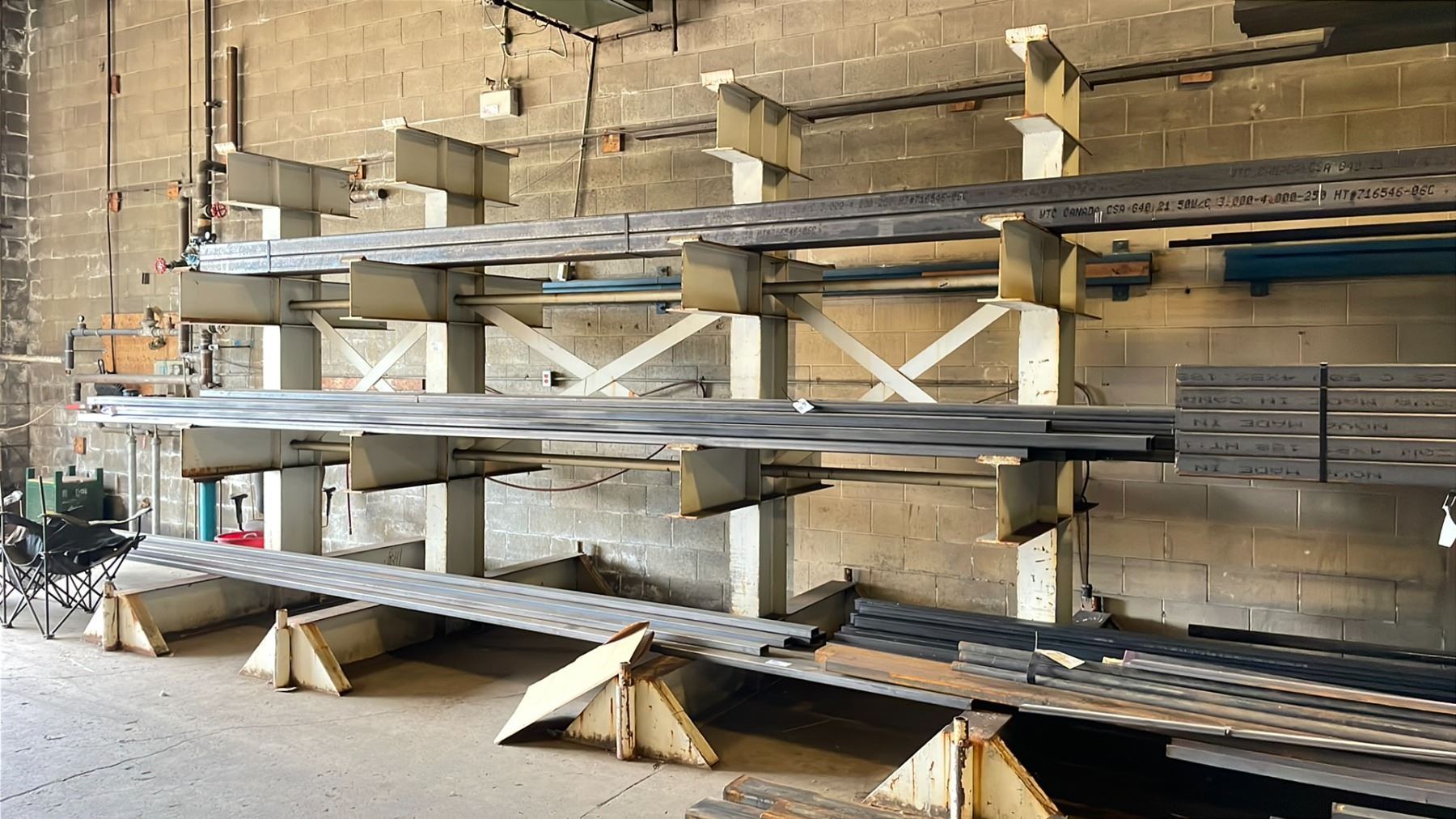 Welded Steel Rack CANTILEVER METAL STORAGE RACK SYSTEM *WELDED TOGETHER, DOES NOT ...
