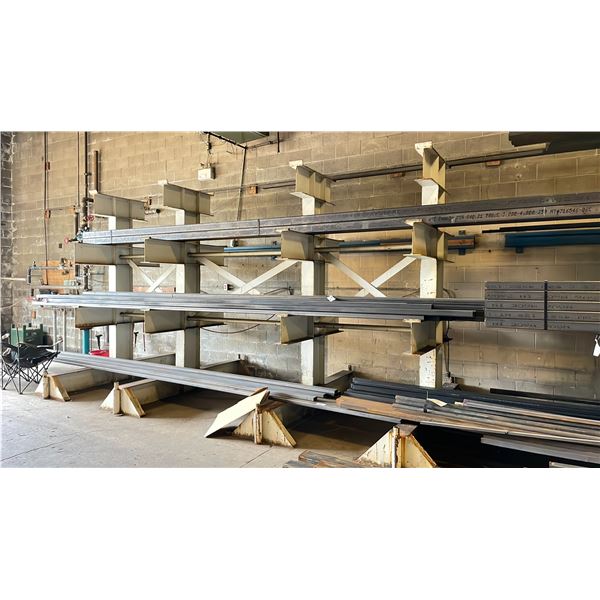 CANTILEVER METAL STORAGE RACK SYSTEM *WELDED TOGETHER, DOES NOT DISASSEMBLE*