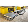 Image 1 : LARGE GROUP OF ASSORTED STEEL FABRICATING MATERIAL -(7) 6FT X 12FT METAL SHEETS, (15) 24FT X 3" X 3"