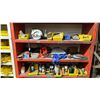 Image 3 : WELDED METAL SHELF UNIT WITH ASSORTED TOOLS, HARDWARE AND SHOP SUPPLIES