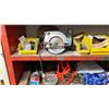 Image 6 : WELDED METAL SHELF UNIT WITH ASSORTED TOOLS, HARDWARE AND SHOP SUPPLIES