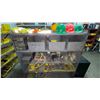 Image 3 : 2 WELDED METAL SHELVING UNITS W/CONTENTS - LARGE ASSORTMENT & QUANTITY OF FASTENERS,