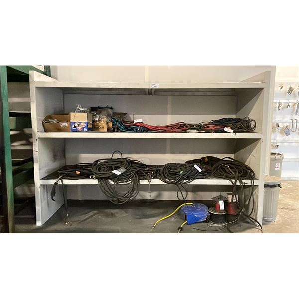 WELDED STEEL SHELF UNIT - APPROX. 128" ACROSS X 40" WIDE X 84" HIGH