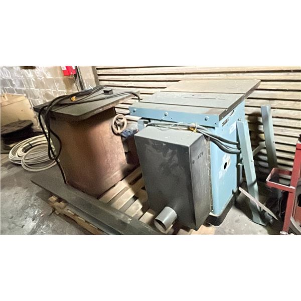 TWO TABLE SAWS - DELTA UNISAW 10" TILTING  ARBOR SAW SERIAL # 93K27960  & ROCKWELL TABLE