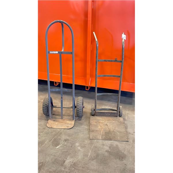 GROUP OF 2 TWO WHEEL HAND DOLLIES