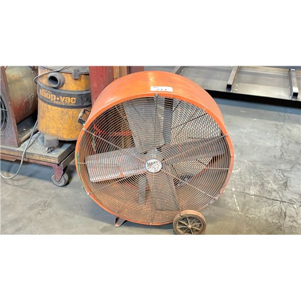 MAX AIR INDUSTRIAL FLOOR SHOP FAN ON WHEELS