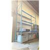 Image 1 : BLUE PALLET RACKING 2 UPRIGHTS, 6 ACROSS BEAMS APPROX 12'X 16' *REQUIRES TOOLS AND HELP DISMANTLING*