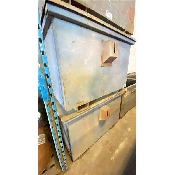 2 METAL SHOP BINS WITH SPARE PARTS & SCRAP METAL *CONTENTS INCLUDED*