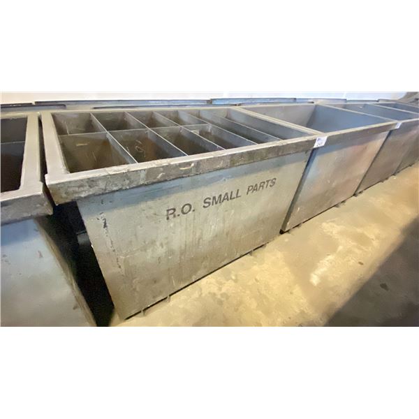 2 METAL SHOP BINS WITH SPARE PARTS & SCRAP METAL *CONTENTS INCLUDED*