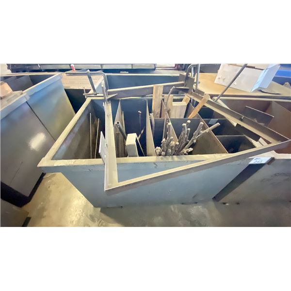 2 METAL SHOP BINS WITH SPARE PARTS & SCRAP METAL *CONTENTS INCLUDED*